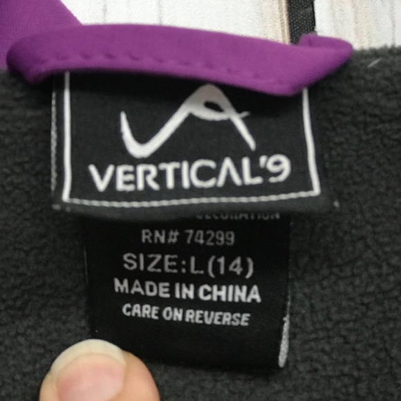#0054 Vertical 9 Youth Polyester Jacket Purple L - Picture 4 of 4